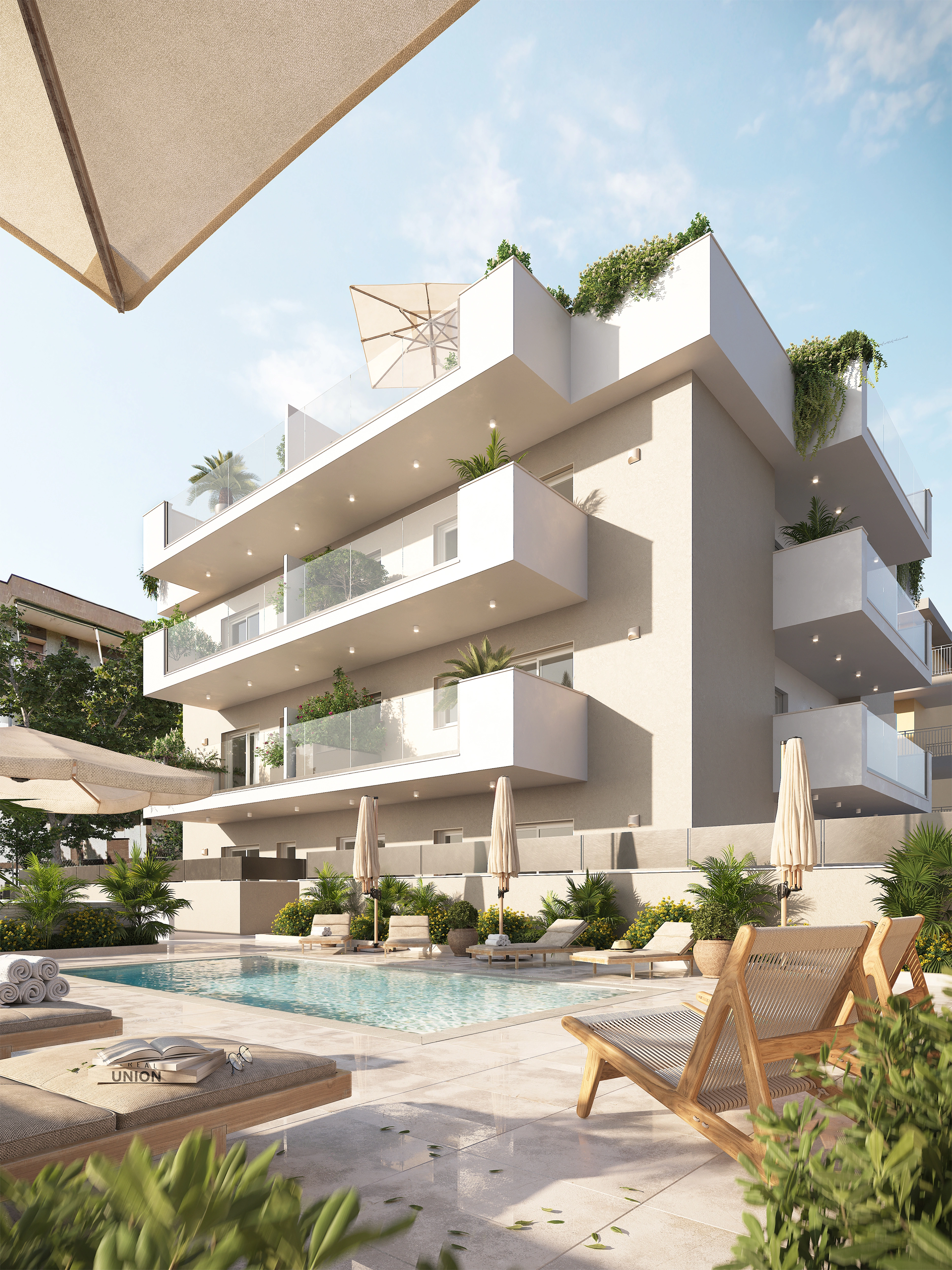 Rendering esterni — Il progetto prende forma nel suo contesto.